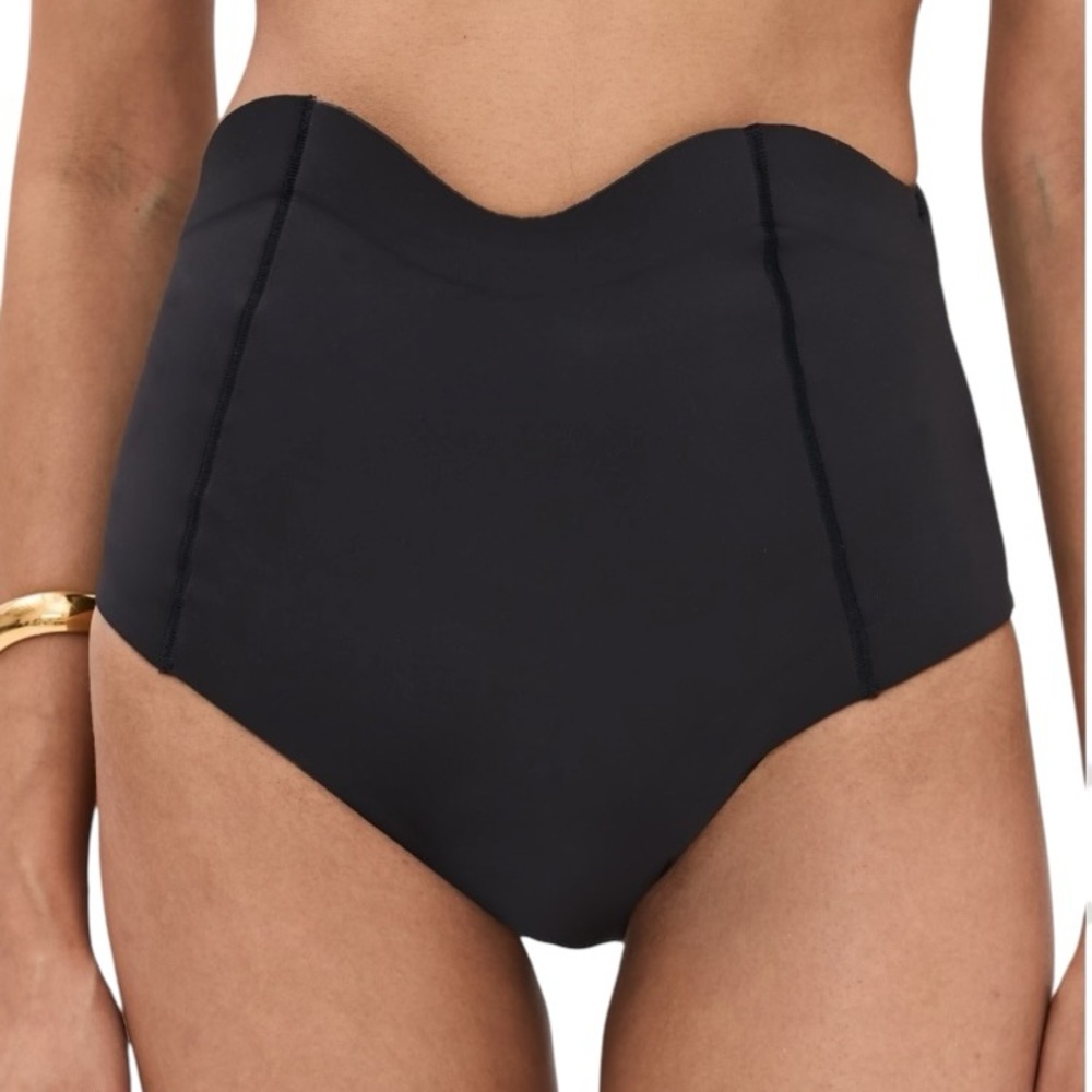 24 Hour Sale: $25 NWT Staud Surf Wavy High Waist Bikini Bottoms Size Small